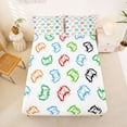 thumbnail image 5 of Erosebridal Colorful Gamepad Queen Sheet Sets For Kids Gamer,Gaming Controller Print Bed Set For Boys 4pcs, 5 of 6