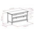 thumbnail image 3 of Contemporary Home Living TV Stand with Open Shelf and Cabinet - 36" - Brown, 3 of 4