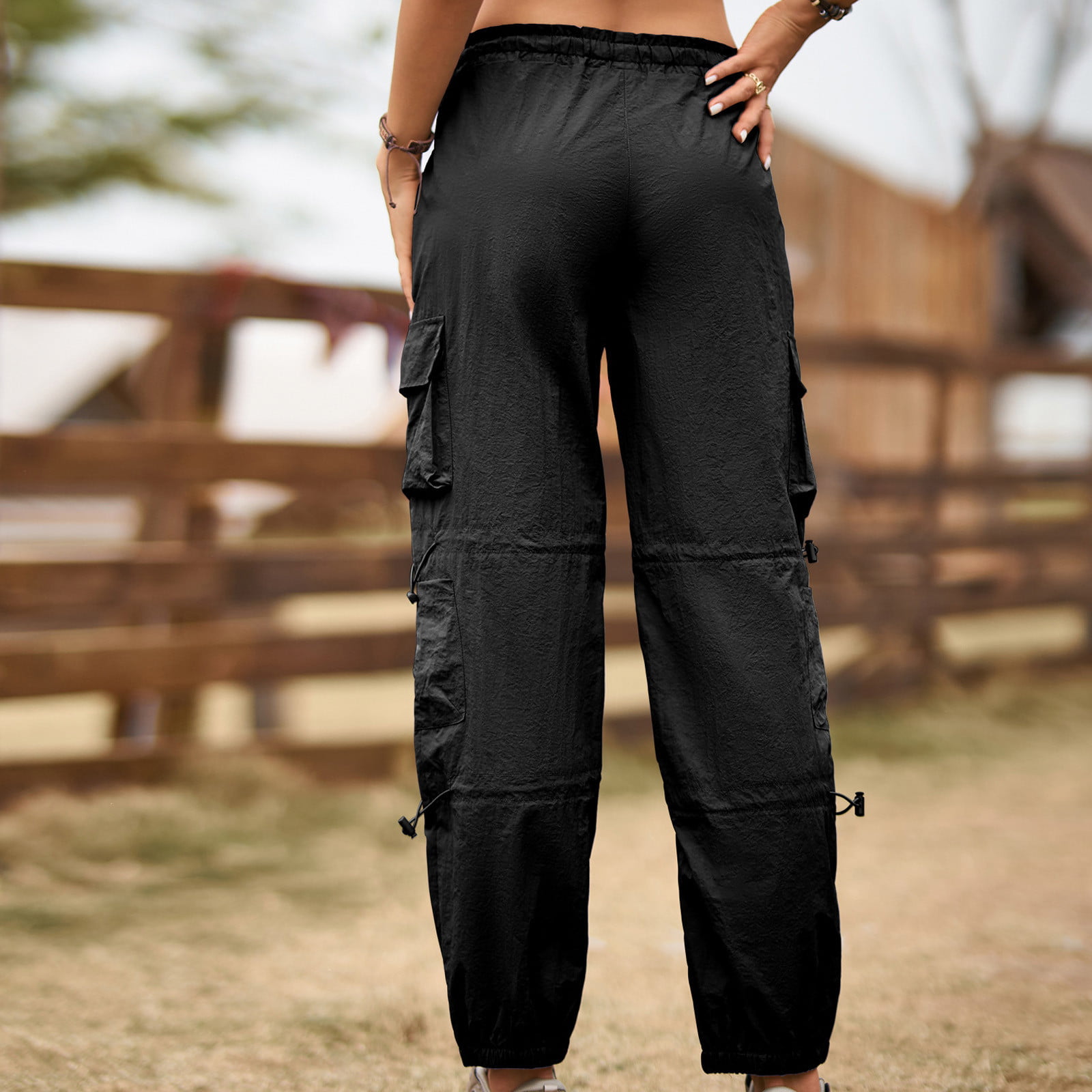 Cargo Pants Women Casual Loose Fit Crinch Bottom Workout Pants