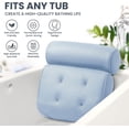 thumbnail image 5 of Almohada de baño Almohada para bañera con 6 ventosas Antideslizantes para Soporte de Cabeza, Cuello y Espalda, Malla de Aire Extra Gruesa y Suave Azul, 5 of 5