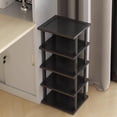 thumbnail image 1 of Zapatero vertical AFOORD, alto y estrecho, 5 niveles, bambú, 1 of 8