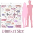 thumbnail image 5 of Christian Gifts for Women, Baptism Gifts for Girls, I Am a Child of God Flannel Blanket, , Religious Inspirational Catholic Birthday Gifts for Women and add printed canvas tote bag, 5 of 7