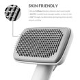 thumbnail image 4 of Burculy Multi-Function Self-Cleaning Pet Grooming Brush for Cats & Dogs, White, 4 of 9