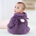 thumbnail image 4 of Unisex Baby Cloth Winter Coats Cute Newborn Infant Jumpsuit Snowsuit Bodysuits,Purple,6-9 Months, 4 of 8