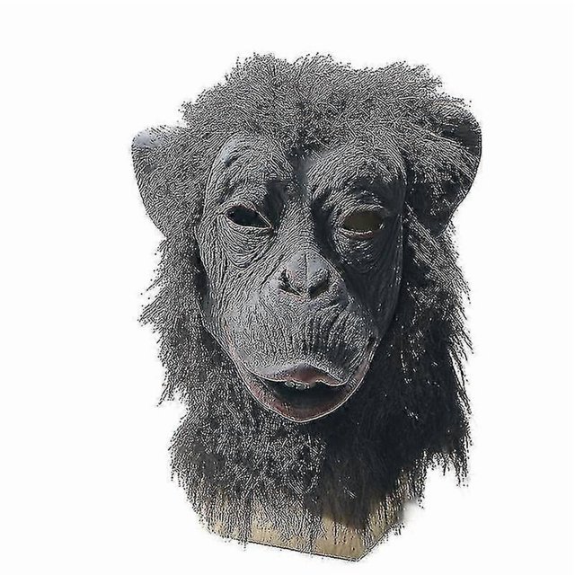 Chimp Mask For Men Gorilla Latex Mask Halloween Costume Black Monkey Masks Carnival Party Copslay