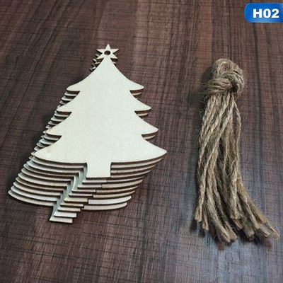 KABOER Wooden Crafts Christmas Snowman Wood Chips Home Christmas Tree Decorations