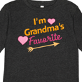 thumbnail image 4 of Inktastic I'm Grandma's Favorite with Arrow and Hearts in Pink Boys or Girls Long Sleeve Toddler T-Shirt, 4 of 5