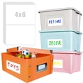 thumbnail image 2 of 100 Count 4" x 6" Large Removable Blank Labels - Matte White Synthetic Paper, Waterproof & Residue-Free Self-Adhesive Labels for Home, Office, and Classroom Organization, 2 of 10