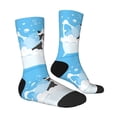 thumbnail image 3 of Uemuo Collie in Bathtub Pattern Women's Crew Socks, Soft Durable Breathable Moisture-Wicking with Odor Control Cotton socks, 3 of 9