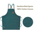 thumbnail image 4 of Delantal de lona Apron AFUN Chef para hombre y mujer, color verde oscuro, 4 of 7
