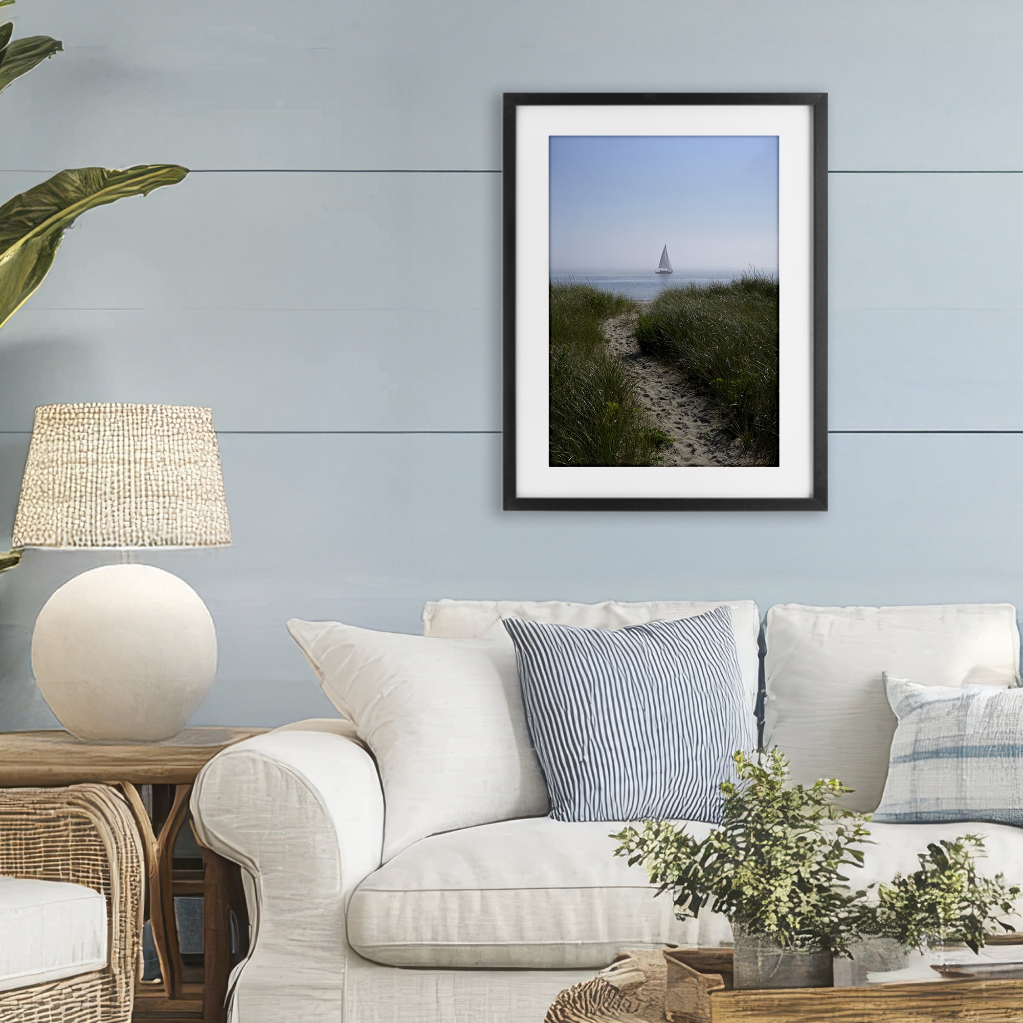 Stupell Industries Path to Morning Sail Black Framed Print Under Glass, design by JLM Photographs