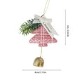 thumbnail image 3 of Christmas Tree Wind Chime Ornament with Bells, Soft Chime Hanging Decor for Home Living Room and Window(Pink), 3 of 6