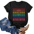 thumbnail image 3 of Birdeem T-Shirt Mode Femme Imprimé Col Rond Manches Courtes Blouse Ample, 3 of 4