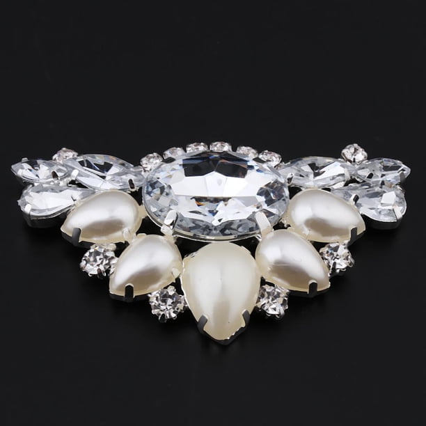 Clips de Imitación de Cristal para Mujer, 1 Uds., Hebillas, Decoración de para , Blanco Yinane Adornos de zapatos de cristal