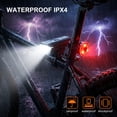 thumbnail image 3 of MORSUMA Bike Light Set, IPX4 Waterproof Smart Sensor Headlight with LCD Display, Black, 3 of 8