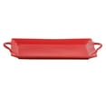thumbnail image 3 of 10 Strawberry Street Beaded Leaves Handled Serving Tray, Red, Set of 2, 3 of 4