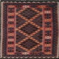 thumbnail image 1 of Ahgly Company Indoor Square Traditional Chestnut Brown Southwestern Area Rugs, 8' Square, 1 of 6