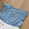 thumbnail image 3 of Qiylii Baby Girls Ruffle Sleeveless Dress, Denim Splice Polka Dot Dress, Summer Toddler Princess Tutu Dress, 3 of 5