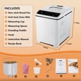thumbnail image 5 of KBS  Bread Maker Machine with Ice cream program,20-in-1 2LB Fully automatic bread machine，DIY setting,15 Hour delay timer,White Model#070 Ice cream version, 5 of 8