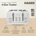 thumbnail image 2 of Haden Chelsea Grille-Pain en Acier Inoxydable 4 Tranches, Fentes Extra Larges, Ivoire & Chrome, 2 of 9