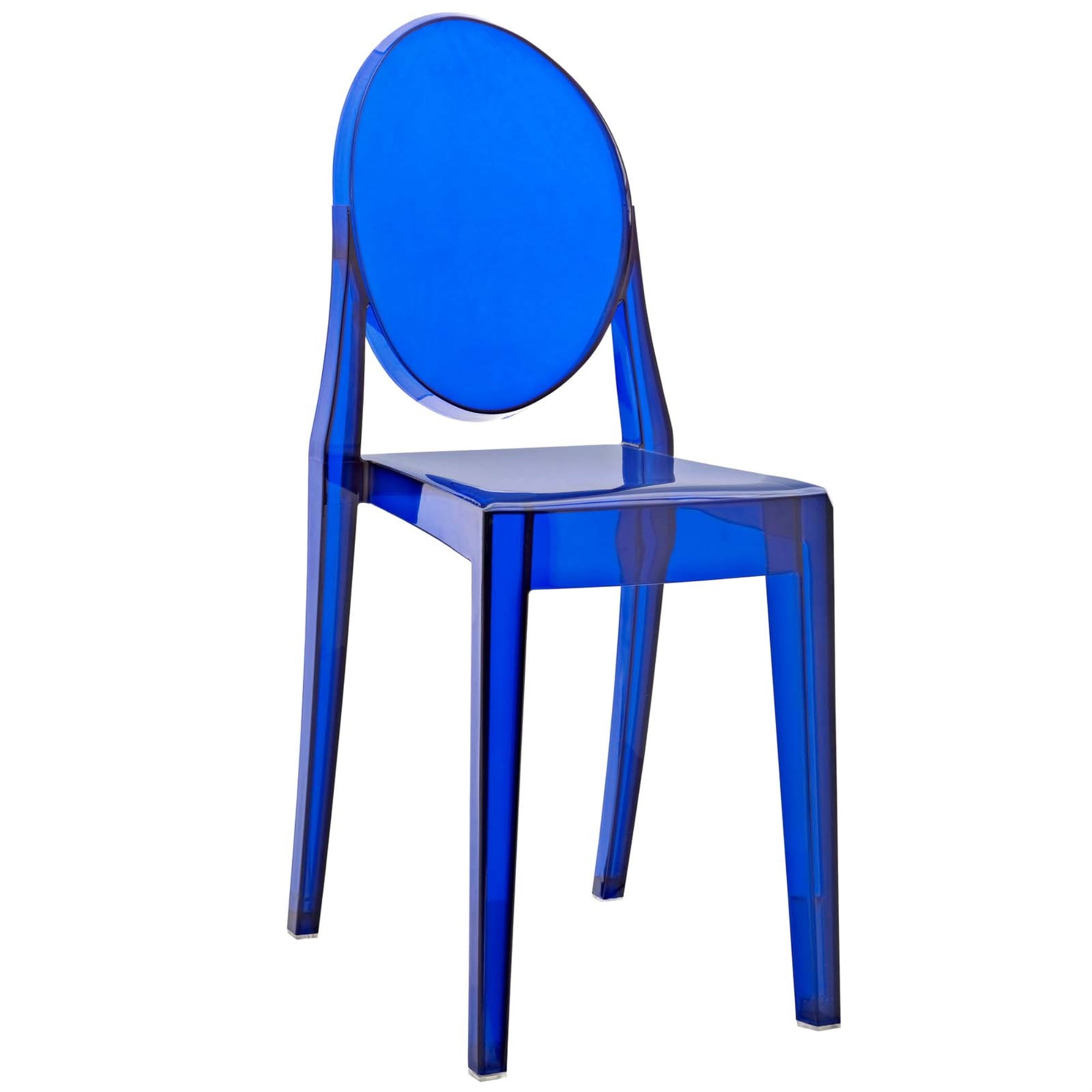 Ethereal Casper Blue Metal Side Chair