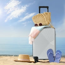 Terby 20” Unisex Hardside Carry On Luggage, Silver