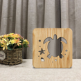 thumbnail image 2 of Turtle LED Night Light Wooden 3D Light Creative Bedroom Bedside USB Decorative Decoration Atmosphere Light Desk Light - FS-T2012W, 2 of 5