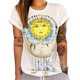 thumbnail image 1 of Camiseta estampada para mujer Camiseta holgada de manga corta con cuello redondo de color sólido GeweYeeli FS4042-18, 1 of 1