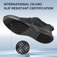 thumbnail image 3 of SPIEZ Women’s Slip Resistant Work Shoes – Waterproof, Oilproof, Breathable Non-Slip Sneakers for Chef, Food Service, Restaurant, and Nursing – Black, Size 6, 3 of 9