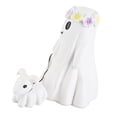thumbnail image 1 of Estatua de Perro Fantasma, Resina de 15 cm de Altura adorable Adorno Adorno de Guirnalda Espeluznante Fantasma Fantasma figura decorativa para uso alto ala aire libre, 1 of 7