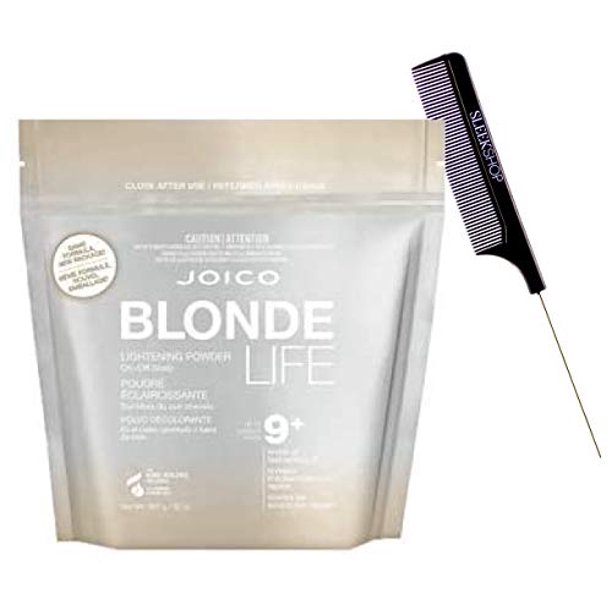 Joico Blonde Life Lightening Powder 9 Levels Lift Wsleek Steel Pin Rat Tail Comb Onoff