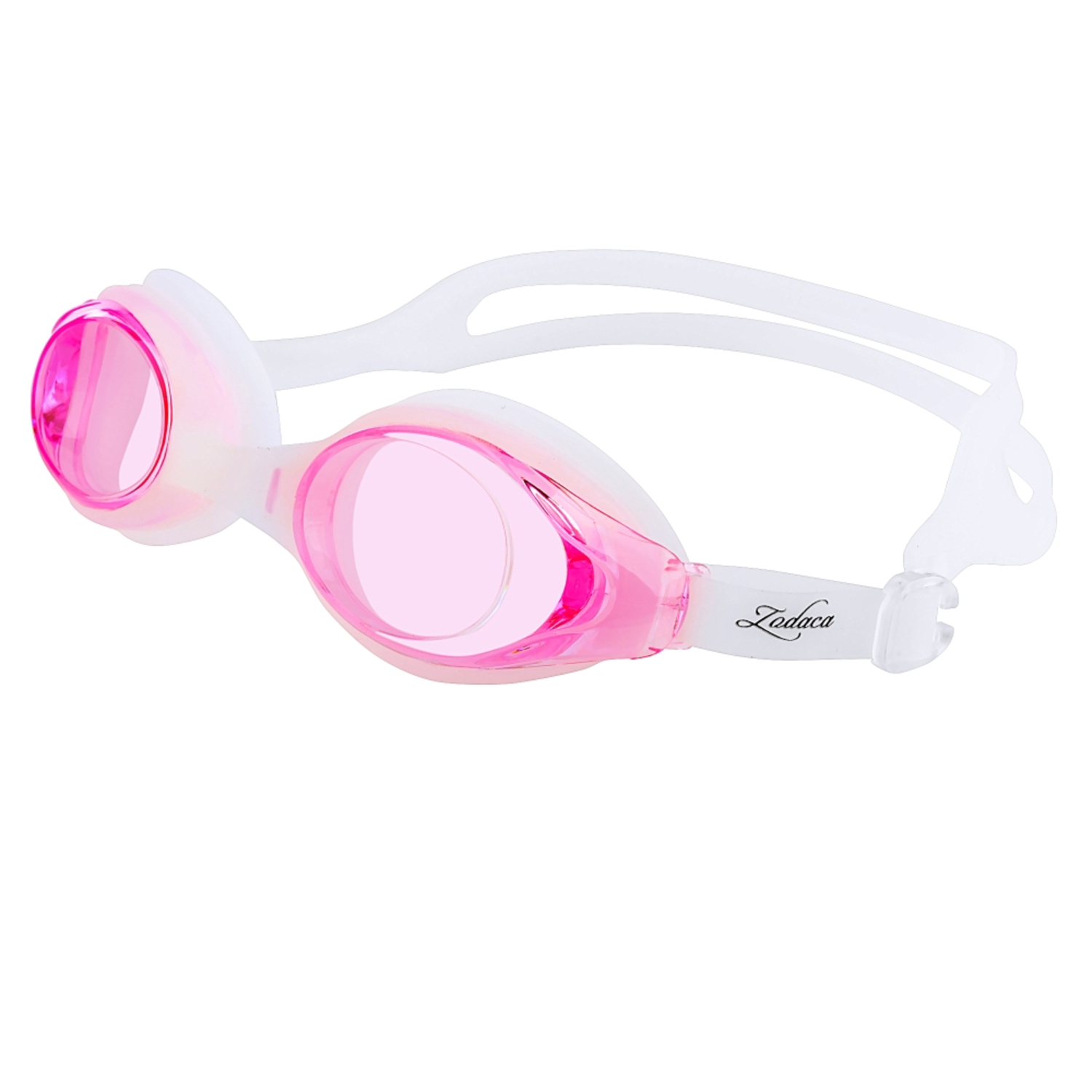 Zodaca Kids Child Adjustable Non-Fogging Anti UV Swim Swimming Goggles Glasses Pink (with Storage Case & Ear plugs ) by