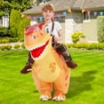 thumbnail image 3 of Disfraz inflable de dinosaurio COMIN Ride on Orange para niños de 2 a 3 años, 3 of 6