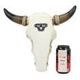 thumbnail image 5 of Western Star Tooled Leather Steer Bison Buffalo Bull Cow Horned Skull Wall Decor, 5 of 7