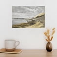 thumbnail image 3 of Soscooter Coastal Framed Canvas Wall Art Vintage Landscape Seascape Classic Hallway Bedroom Bathroom Living Room Decor 36x24 inches, 3 of 8