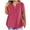 Hot Pink, variant on Sakmal V-Neck Shirts for Women Short Sleeve Oversized Solid Tops Casual T-Shirts Womens Tops