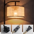thumbnail image 3 of IC INSTANT COACH Boho Rattan Floor lamp, Farmhouse Standing Light with ON/OFF Switch E26 Lights for Bedrooms Living Room, 3 of 7