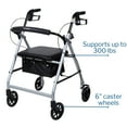 thumbnail image 5 of McKesson Rollator Walker with Seat and Wheels - Silver, 300 lbs Capacity, 1 Ct, 5 of 13