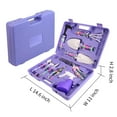 thumbnail image 4 of 10 piezas de herramientas de jardinería con estampado floral morado, mango ergonómico, paleta, rastrillo, desmalezadora, podadora, pulverizador, herramientas manuales de jardinería, 4 of 5