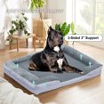 thumbnail image 3 of PayUSD XXL Orthopedic Dog Bed, Waterproof Memory Foam Dog Sofa Beds for Giant Dogs, Supportive Foam Pet Couch Bed with Removable Washable Cover and Nonskid Bottom, Grey (52" L x 41" W x 8" Th), 3 of 8