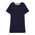 thumbnail image 5 of Weiqiqre Plus Size Dresses for Curvy Women Cotton Sleepshirts Short Sleeve Nightshirt Tshirt Night Gown Casual Sleepdress Comfy Nightdress, 5 of 5
