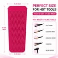 thumbnail image 7 of Heat Resistant Silicone Mat Pouch for Flat Iron, Curling Iron,Hot Hair Tools Travel accessory (Pink), 7 of 7