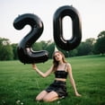 thumbnail image 3 of 40 Inch Black Number 2 Balloon Jumbo Giant Happy 2th 12th 20th 21st Birthday Party Decorations for Boy or Girl Huge Mylar Anniversary Party Supplies, 3 of 16