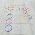 thumbnail image 3 of PE Speed Training Rings Set - 10 Agility Hoops with 10 Connection Clips, 38cm Diameter for Football Drills and Athletic Conditioning, 3 of 6