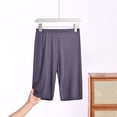 thumbnail image 2 of StSilkitty Womens Pajama Shorts Solid Color Elastic Waist Lounge Sleepwear Knee Length Shorts Lightweight Comfy Sleepwear Shorts, 2 of 6