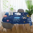 thumbnail image 3 of Yayeee Tablecloths 60" x 120" Rectangle Wrinkle Resistant Party Table Cover, Blue Jellyfish, 3 of 8