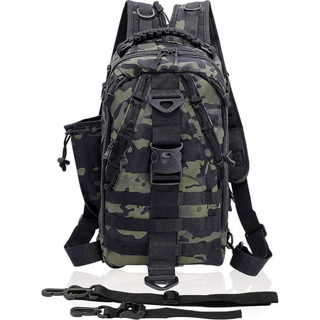 Xicen Fishing Backpack Fishing Tackle Bag With Rod Holder Tackle Box Bag Fishing Gear Shoulder Backpack