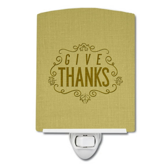 Caroline's Treasures BB5469CNL Give Thanks Ceramic Night Light, 6x4x3", multicolor