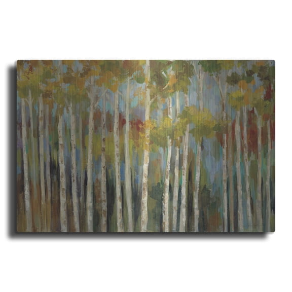 Luxe Metal Art 'Young Forest 3'  by Silvia Vassileva Metal Wall Art, 36" x 24"