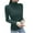Army Green, variant on Women's Casual Turtleneck Long Sleeve T-Shirts Winter Warm Undershirts Solid Color Slim Blouses Thermal Tops